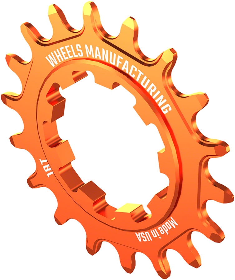 Load image into Gallery viewer, Wheels Manufacturing SOLO-SPEED Cog - 18t, Fits SOLO-SPLINE and SOLO-XD kits, Orange