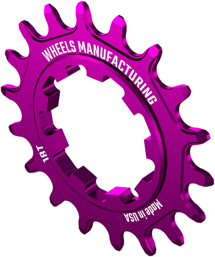 Load image into Gallery viewer, Wheels Manufacturing SOLO-SPEED Cog - 18t, Fits SOLO-SPLINE and SOLO-XD kits, Purple