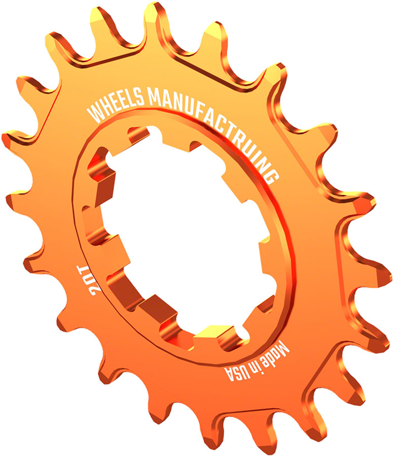 Load image into Gallery viewer, Wheels Manufacturing SOLO-SPEED Cog - 20t, Fits SOLO-SPLINE and SOLO-XD kits, Orange