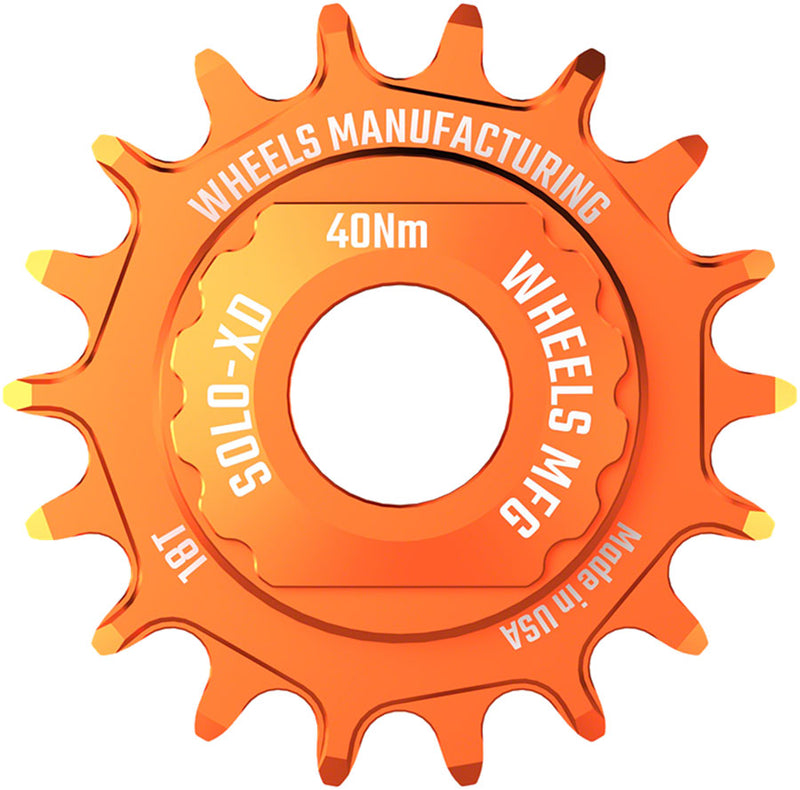Load image into Gallery viewer, Wheels Manufacturing SOLO-XD XD/XDR Single Speed Conversion Kit - 18t, For SRAM XD/XDR Freehub, Orange
