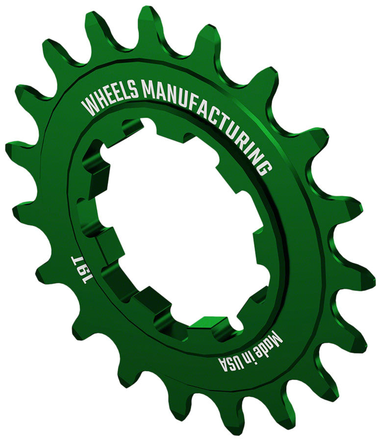 Load image into Gallery viewer, Wheels Manufacturing SOLO-SPEED Cog - 19t, Fits SOLO-SPLINE and SOLO-XD kits, Green