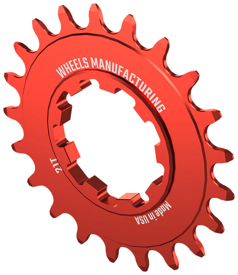 Load image into Gallery viewer, Wheels Manufacturing SOLO-SPEED Cog - 21t, Fits SOLO-SPLINE and SOLO-XD kits, Red