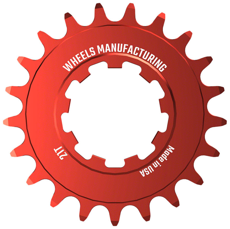 Load image into Gallery viewer, Wheels Manufacturing SOLO-SPEED Cog - 21t, Fits SOLO-SPLINE and SOLO-XD kits, Red