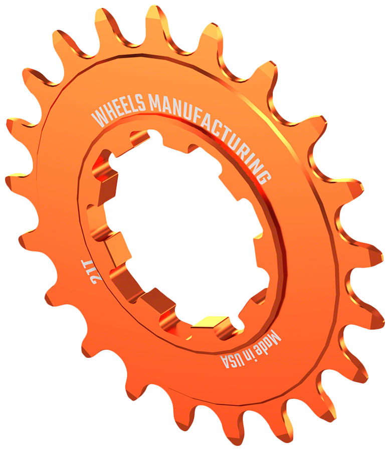 Load image into Gallery viewer, Wheels Manufacturing SOLO-SPEED Cog - 21t, Fits SOLO-SPLINE and SOLO-XD kits, Orange