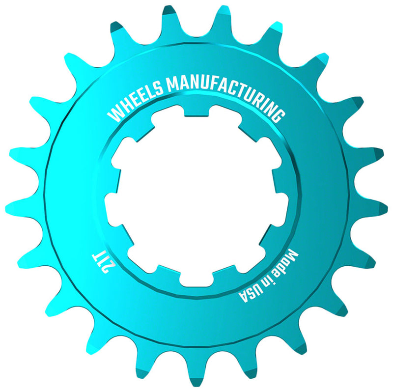 Load image into Gallery viewer, Wheels Manufacturing SOLO-SPEED Cog - 21t, Fits SOLO-SPLINE and SOLO-XD kits, Teal
