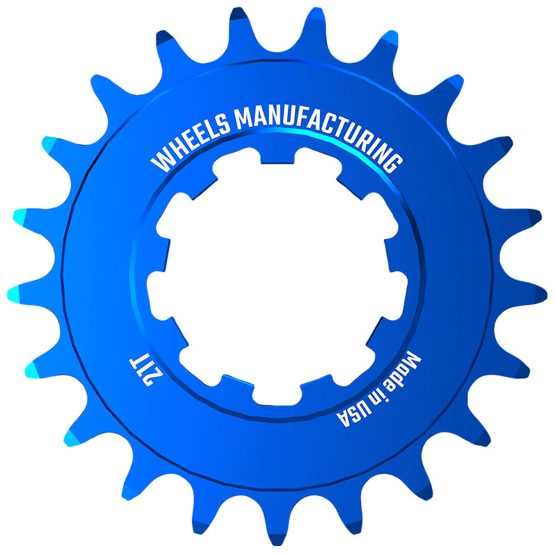 Load image into Gallery viewer, Wheels Manufacturing SOLO-SPEED Cog - 21t, Fits SOLO-SPLINE and SOLO-XD kits, Blue