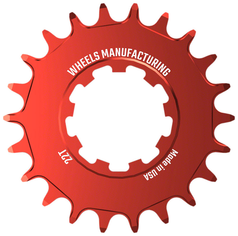 Load image into Gallery viewer, Wheels Manufacturing SOLO-SPEED Cog - 22t, Fits SOLO-SPLINE and SOLO-XD kits, Red