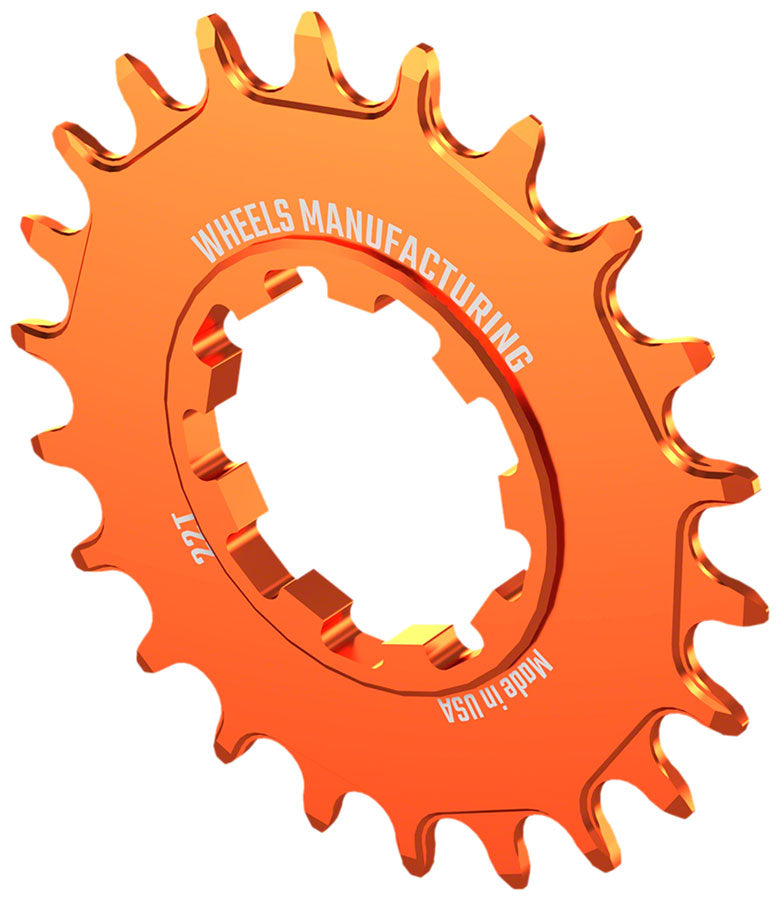 Load image into Gallery viewer, Wheels Manufacturing SOLO-SPEED Cog - 22t, Fits SOLO-SPLINE and SOLO-XD kits, Orange