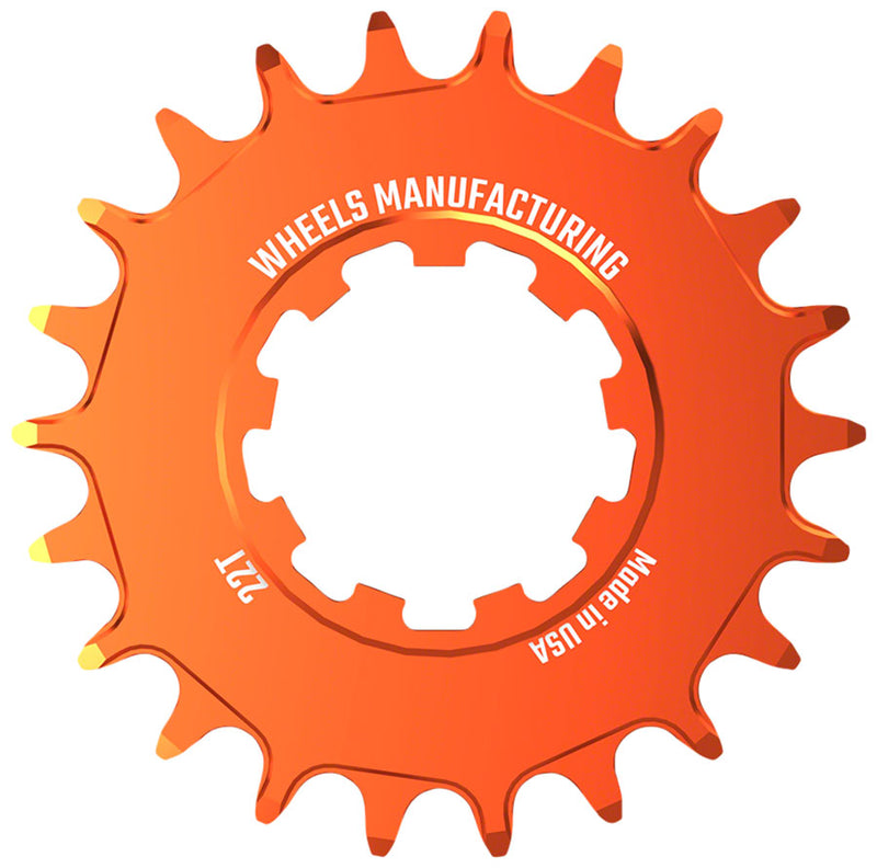 Load image into Gallery viewer, Wheels Manufacturing SOLO-SPEED Cog - 22t, Fits SOLO-SPLINE and SOLO-XD kits, Orange