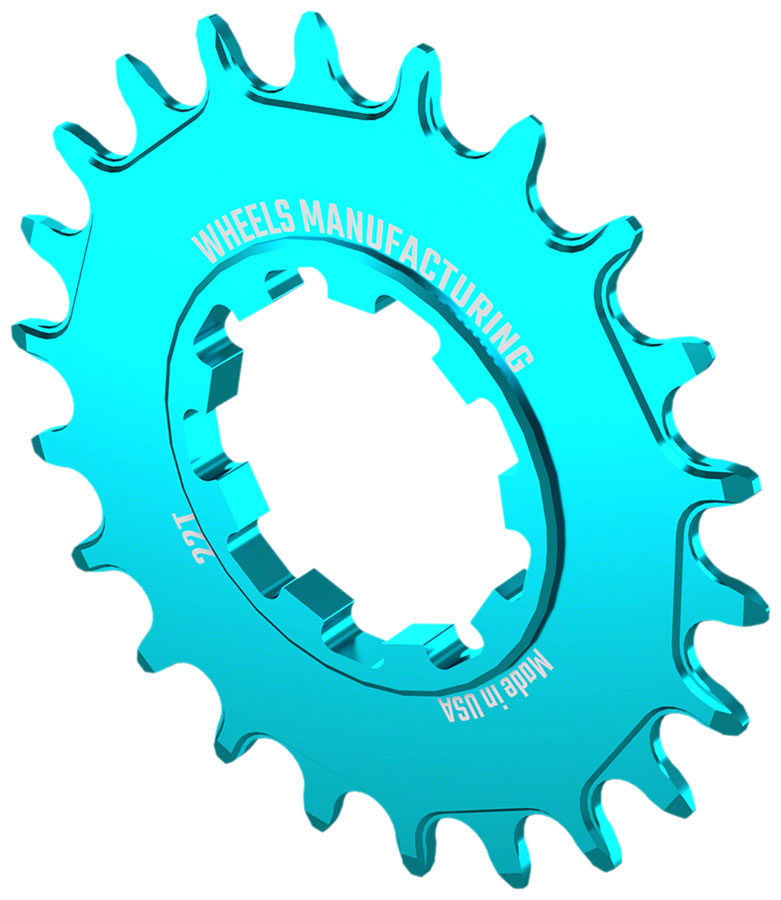 Load image into Gallery viewer, Wheels Manufacturing SOLO-SPEED Cog - 22t, Fits SOLO-SPLINE and SOLO-XD kits, Teal