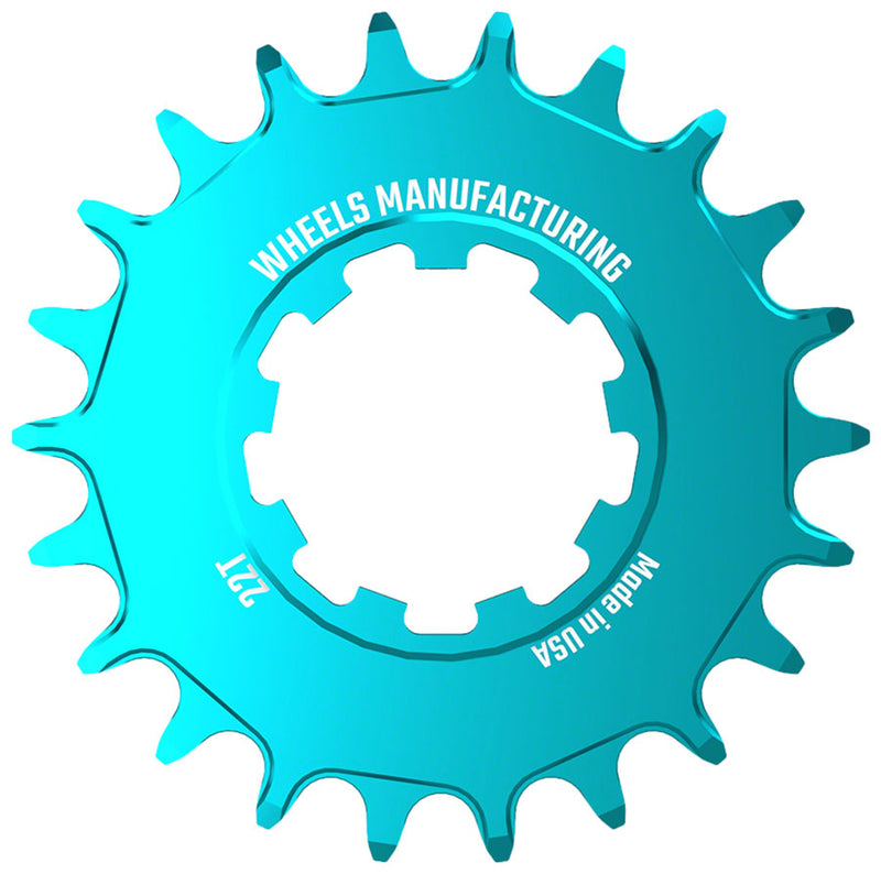 Load image into Gallery viewer, Wheels Manufacturing SOLO-SPEED Cog - 22t, Fits SOLO-SPLINE and SOLO-XD kits, Teal