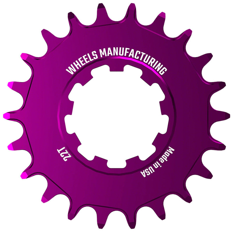 Load image into Gallery viewer, Wheels Manufacturing SOLO-SPEED Cog - 22t, Fits SOLO-SPLINE and SOLO-XD kits, Purple