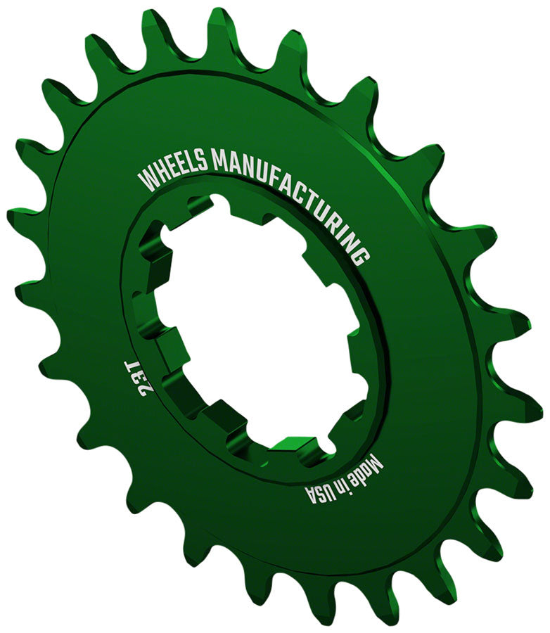 Load image into Gallery viewer, Wheels Manufacturing SOLO-SPEED Cog - 23t, Fits SOLO-SPLINE and SOLO-XD kits, Green