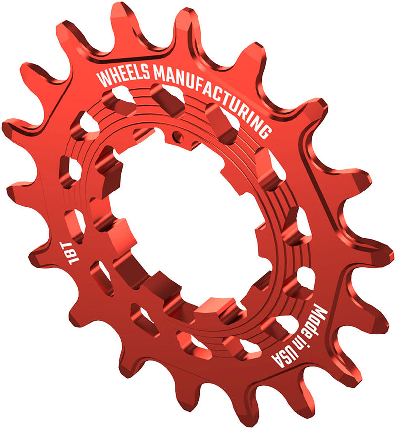 Load image into Gallery viewer, Wheels Manufacturing SOLO HG Cog - 18t, Fits SOLO-HG Kits, Red