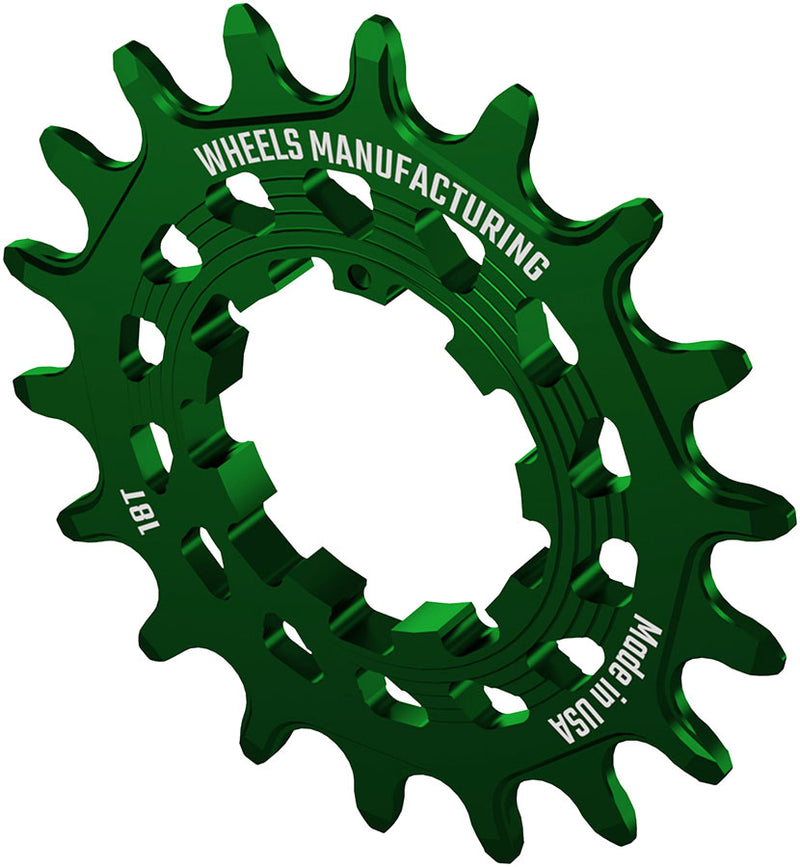 Load image into Gallery viewer, Wheels Manufacturing SOLO HG Cog - 18t, Fits SOLO-HG Kits, Green