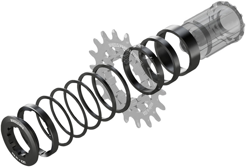 Load image into Gallery viewer, Wheels Manufacturing SOLO-HG Single Speed Conversion Kit - For HG Style Hubs, Black