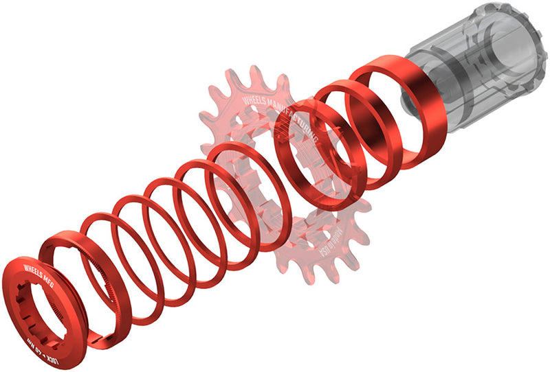 Load image into Gallery viewer, Wheels Manufacturing SOLO-HG Single Speed Conversion Kit - For HG Style Hubs, Red