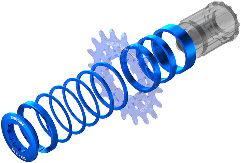 Load image into Gallery viewer, Wheels Manufacturing SOLO-HG Single Speed Conversion Kit - For HG Style Hubs, Blue