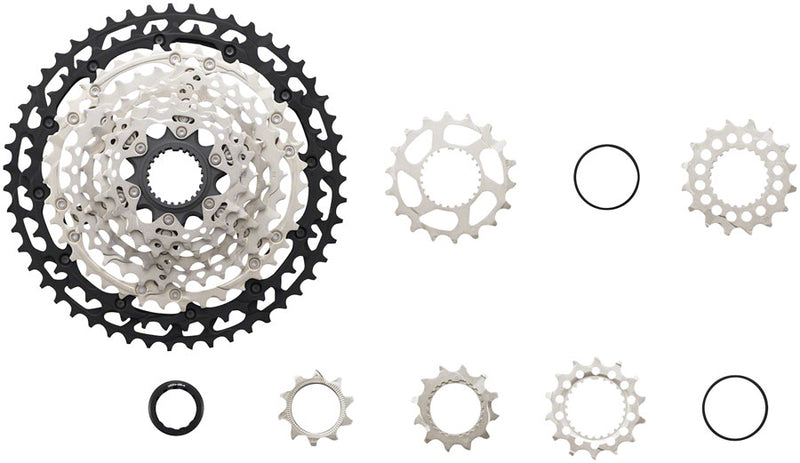 Load image into Gallery viewer, Shimano XT CS-M8100 Cassette - 12-Speed, 10-45t, Silver/Black, Micro Spline