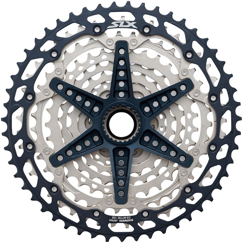 Load image into Gallery viewer, Shimano SLX CS-M7100 Cassette - 12-Speed, 10-45t, Silver/Black, Micro Spline