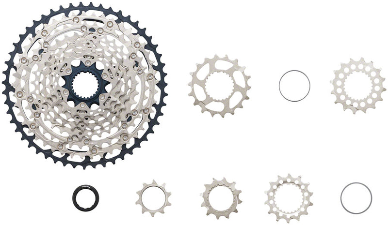 Load image into Gallery viewer, Shimano SLX CS-M7100 Cassette - 12-Speed, 10-45t, Silver/Black, Micro Spline