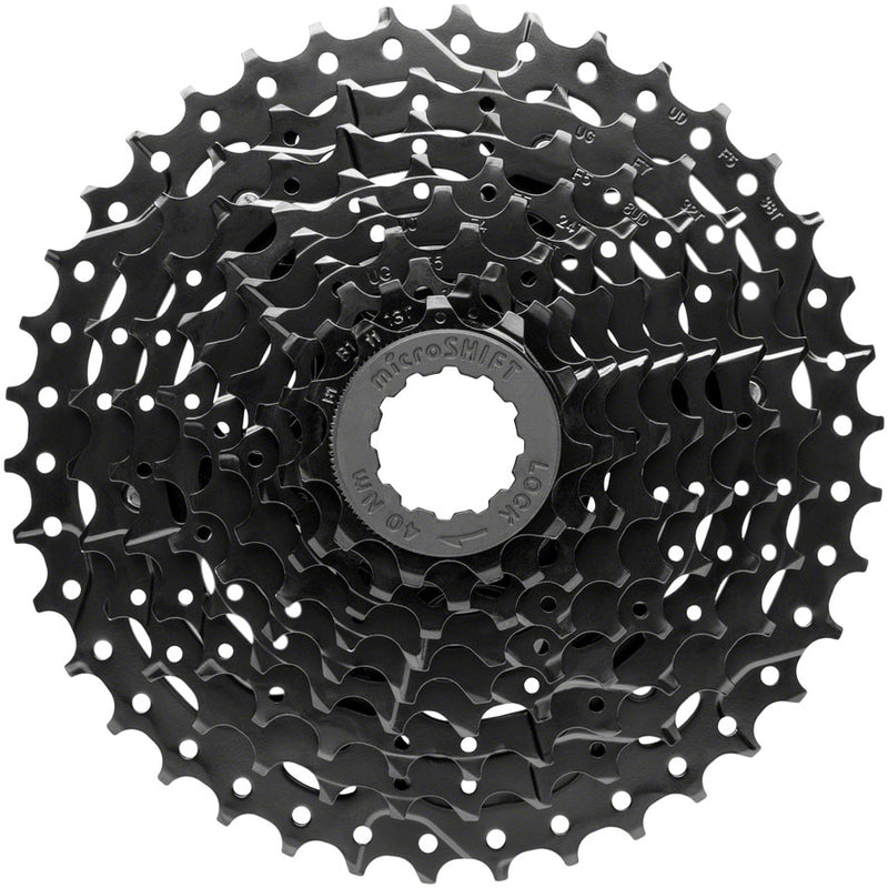 Load image into Gallery viewer, microSHIFT ADVENT 9-Speed Bike Components Bundle Short Cassette, Short Cage Derailleur & Trigger Shifter for Racing & Commuting