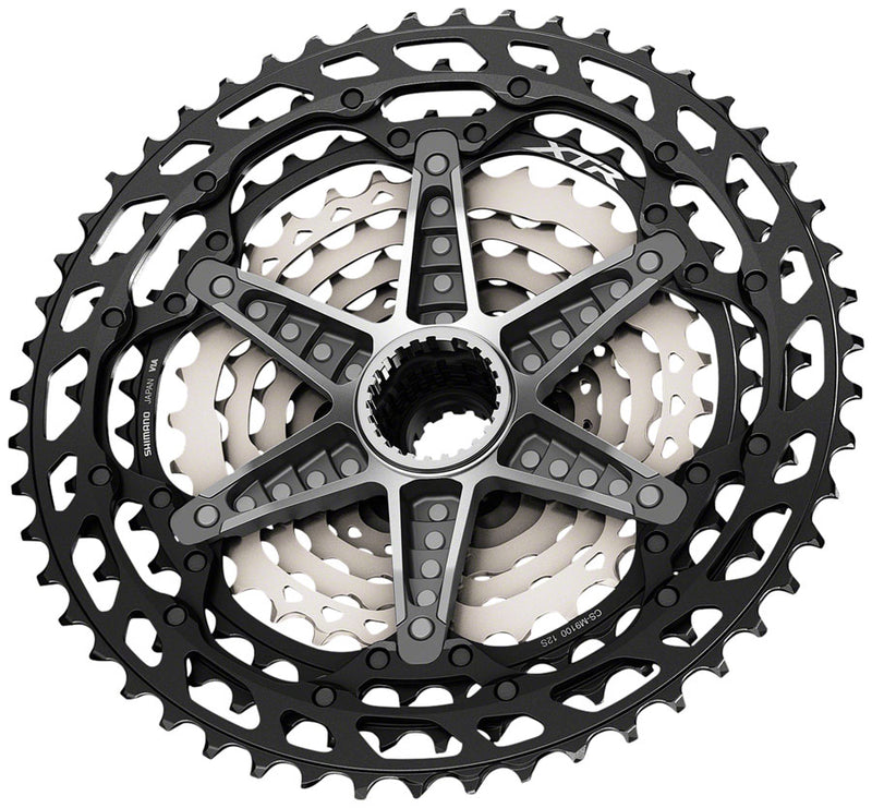 Load image into Gallery viewer, Shimano CS-M9101-12 Cassette - 12-Speed, 10-45t, Black/Gray, Micro Spline
