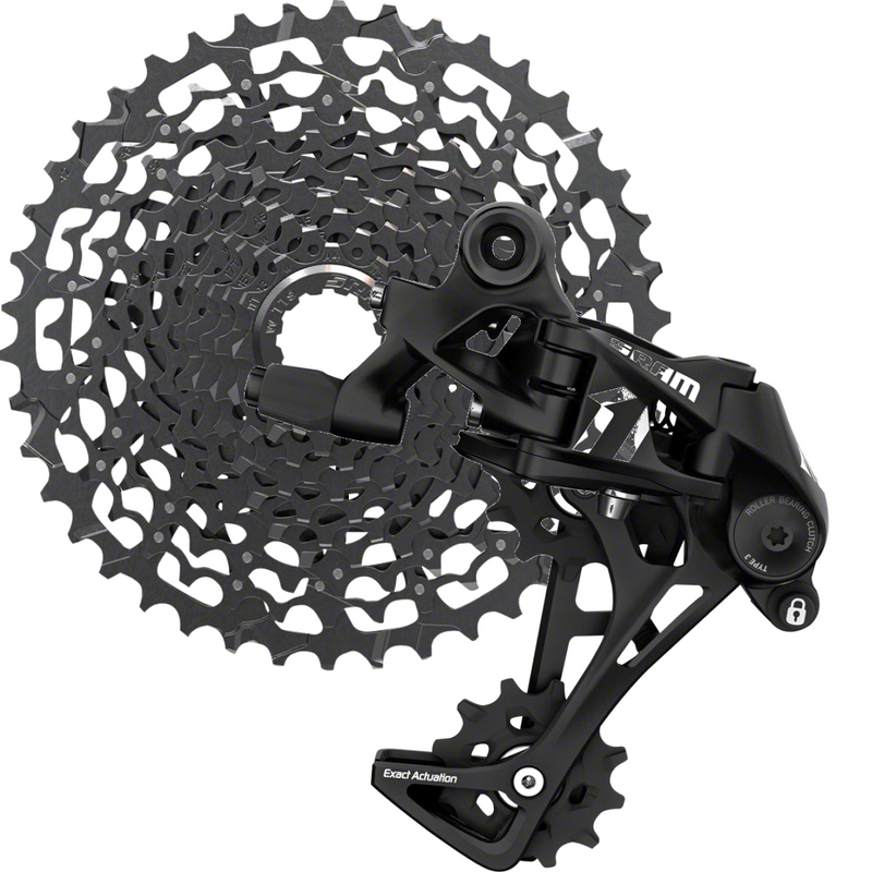 Load image into Gallery viewer, SRAM 11-Speed Bicycle Parts Bundle: PG-1130 11-42t Cassette + Apex Long Cage Rear Derailleur for MTB & Off-Road Performance