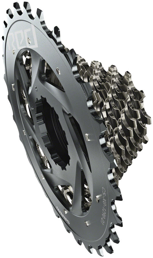 Load image into Gallery viewer, SRAM RED AXS XG-1290 Cassette - 12 Speed, 10-28t, Silver, For XDR Driver Body, D1