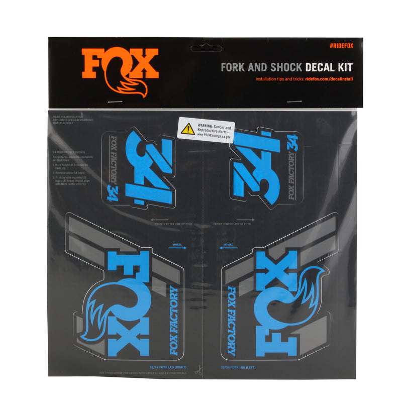 Load image into Gallery viewer, Fox Shox Heritage Decal Kit, Blue NLA