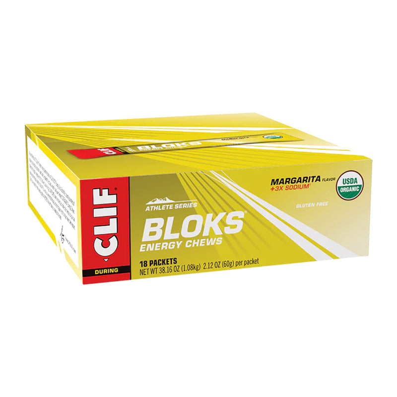 Load image into Gallery viewer, Clif Bar Shot Bloks Energy and Electrolyte Chews Margarita 3x Sodium Box of 18