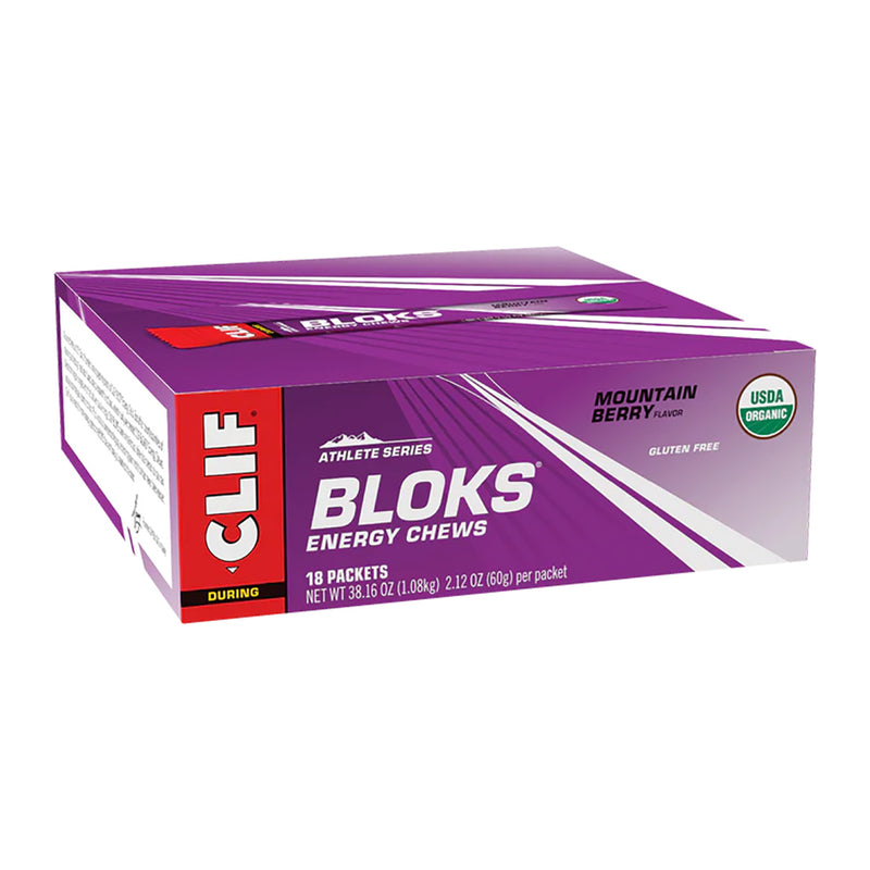 Load image into Gallery viewer, Clif Shot Bloks Mountain Berry Box of 18 Energy & Electrolyte Chews