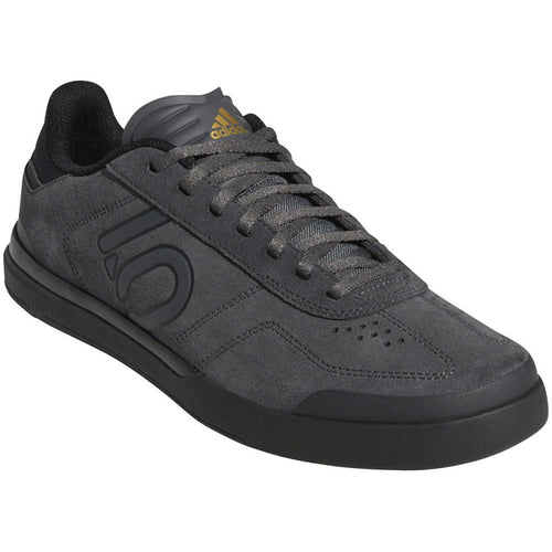 Five-Ten-Sleuth-DLX-Flat-Shoe---Men's--Grey-Six---Core-Black---Matte-Gold-10--Flat-Shoe-for-platform-pedals_SH1494
