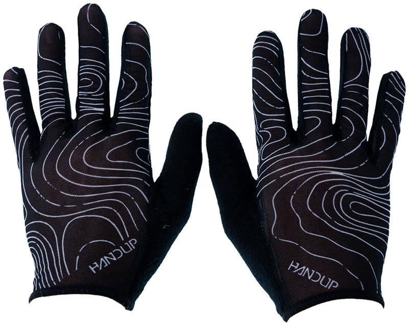 Load image into Gallery viewer, Handup-Vented-Gloves-Topo-Map-Black-Gloves-X-Small-GLVS13767-Cycling-Gloves