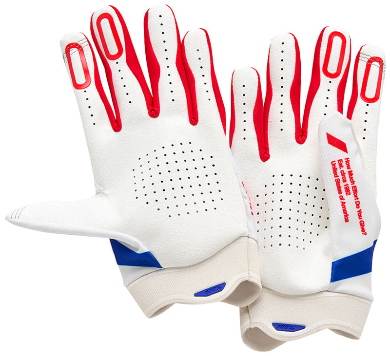 Load image into Gallery viewer, 100% Itrack Gloves - Blue/White, X-Large