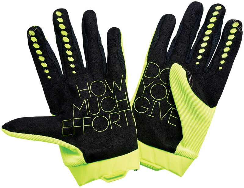 Load image into Gallery viewer, 100% Geomatic Gloves - Flourescent Yellow, Full Finger, Men's, Large