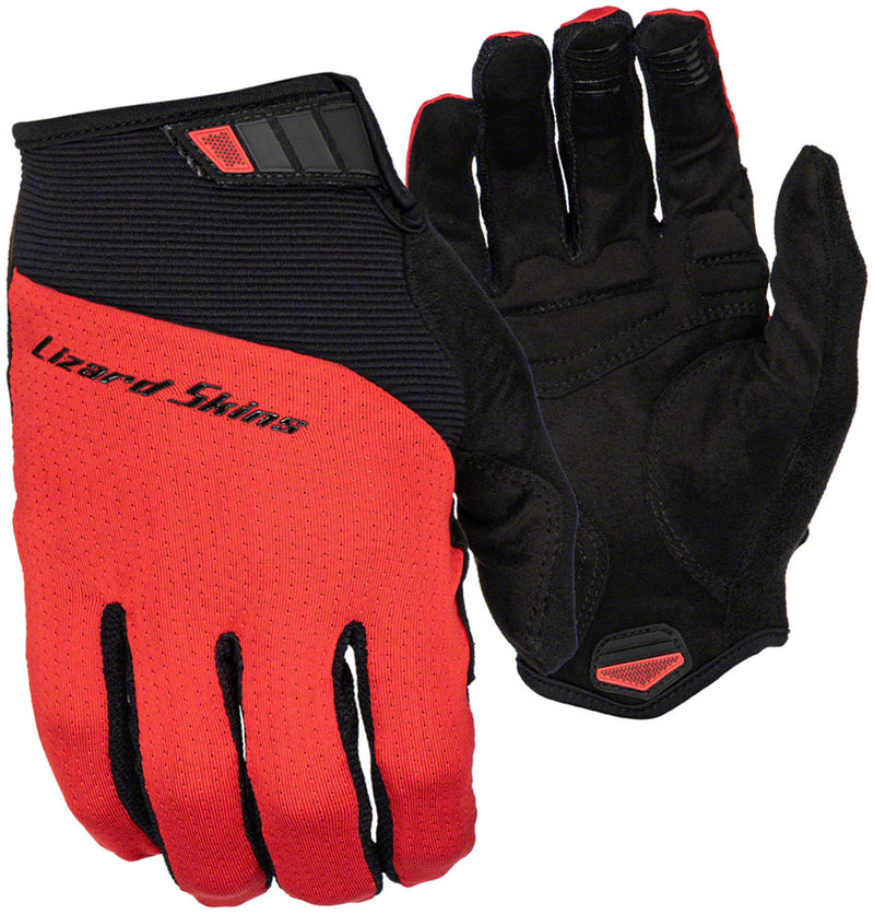 Load image into Gallery viewer, Lizard Skins Monitor Traverse, Full Finger Gloves, Crimson Red, S, Pair