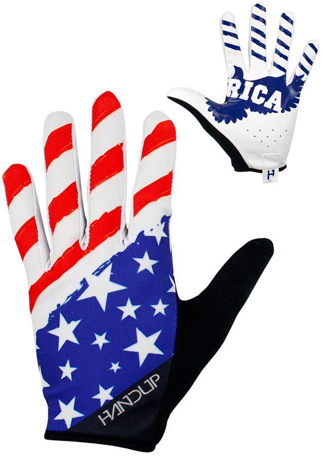Load image into Gallery viewer, Handup Most Days Glove - 'MERICA Full Finger Cycling Gloves with Clarino Leather & Breathable Mesh