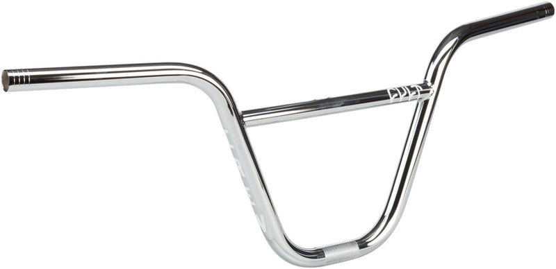 Load image into Gallery viewer, Cult Crew Handlebar 9 in 22.2mm Backsweep 12°/ Upsweep 2° Steel Chrome BMX