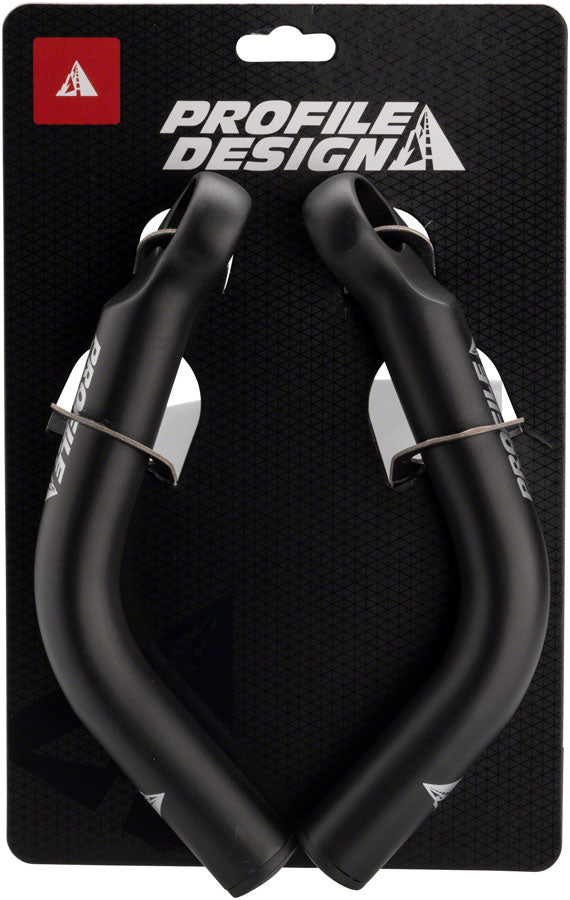 Load image into Gallery viewer, Profle Design Boxer Bar Ends: Black L-Bend Bicycle Handlebar End Grips
