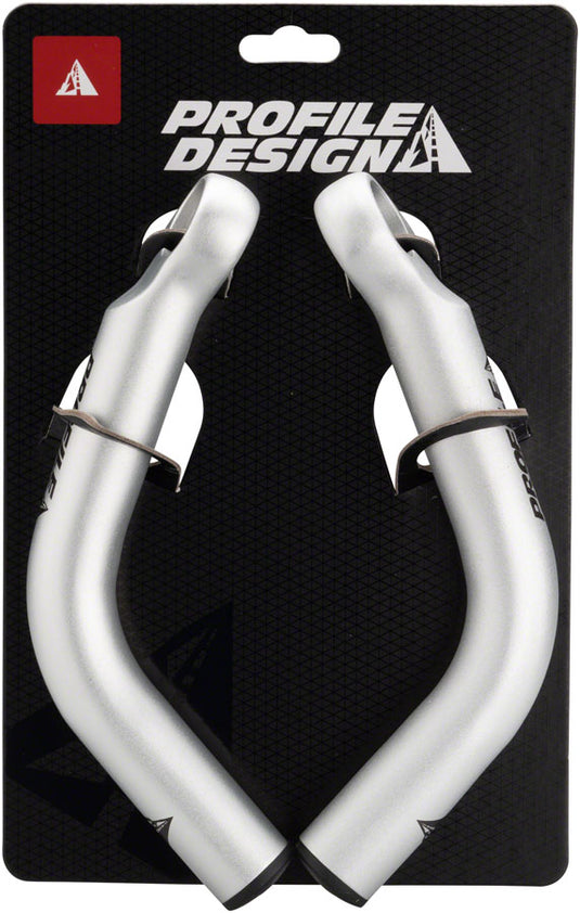 Profile Design Boxer Bar Ends: Silver L-Bend 6061-T6 Aluminum