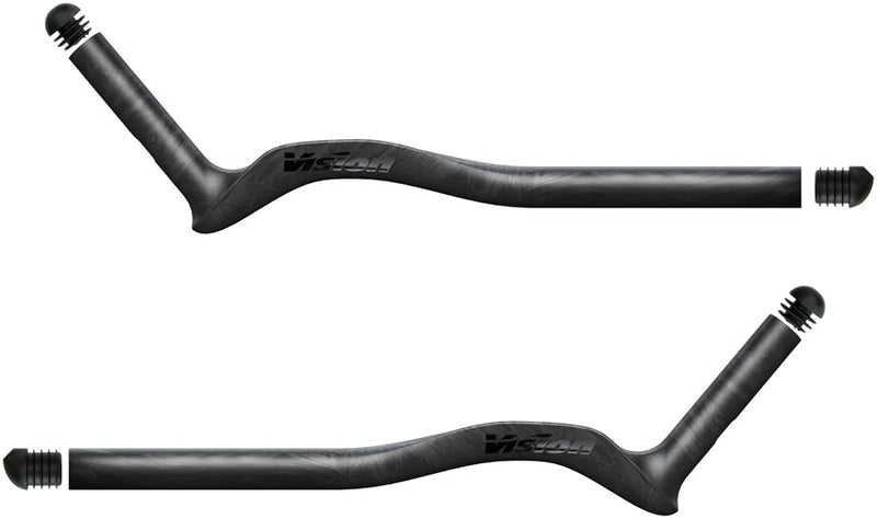 Load image into Gallery viewer, Vision Speed Extensions, 400mm Length, J-Bend Shape, Aero Bar Add-on – Carbon