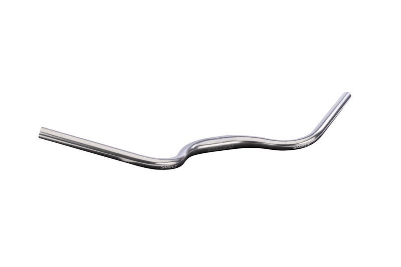 Load image into Gallery viewer, Surly Terminal Handlebar 31.8mm Clam 40mm Rise Back Sweep 34° Silver Aluminum