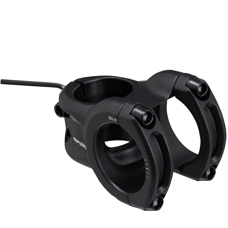 Load image into Gallery viewer, Spank Aluminum Mountain Bike Handlebar & Stem Bundle 31.8mm Clamp, 785mm Rise, 40mm & 33mm Length, Black