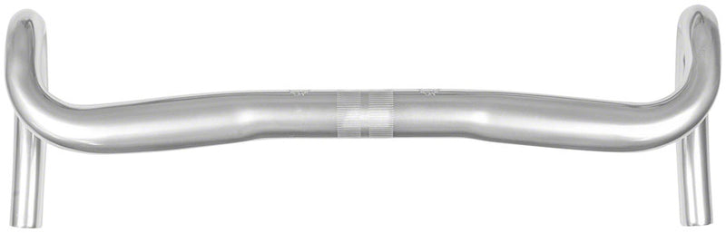 Load image into Gallery viewer, Velo Orange Nouveau Randonneur Handlebar 31.8mm Clamp 128mm Reach Silver Alloy