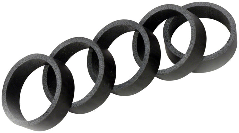 Load image into Gallery viewer, 2 Pack Wheels Manufacturing Carbon Headset Spacer - 1-1/8", 10mm, Matte, 5 pack
