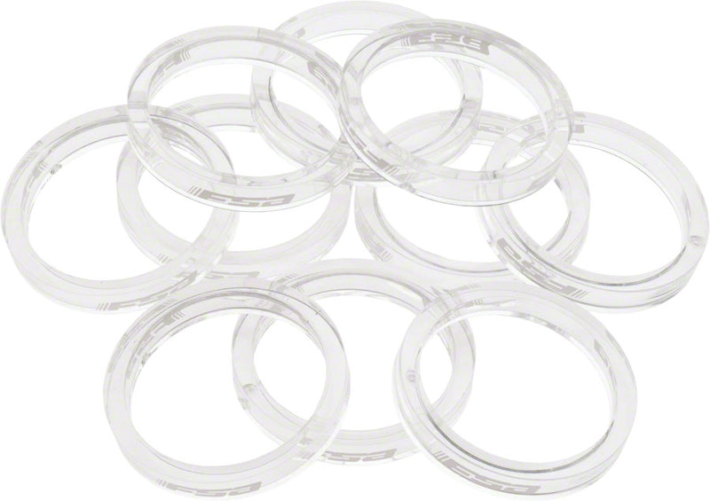 Load image into Gallery viewer, Full Speed Ahead Polycarbonate Headset Spacers 5mm (10 Pack) Transparent