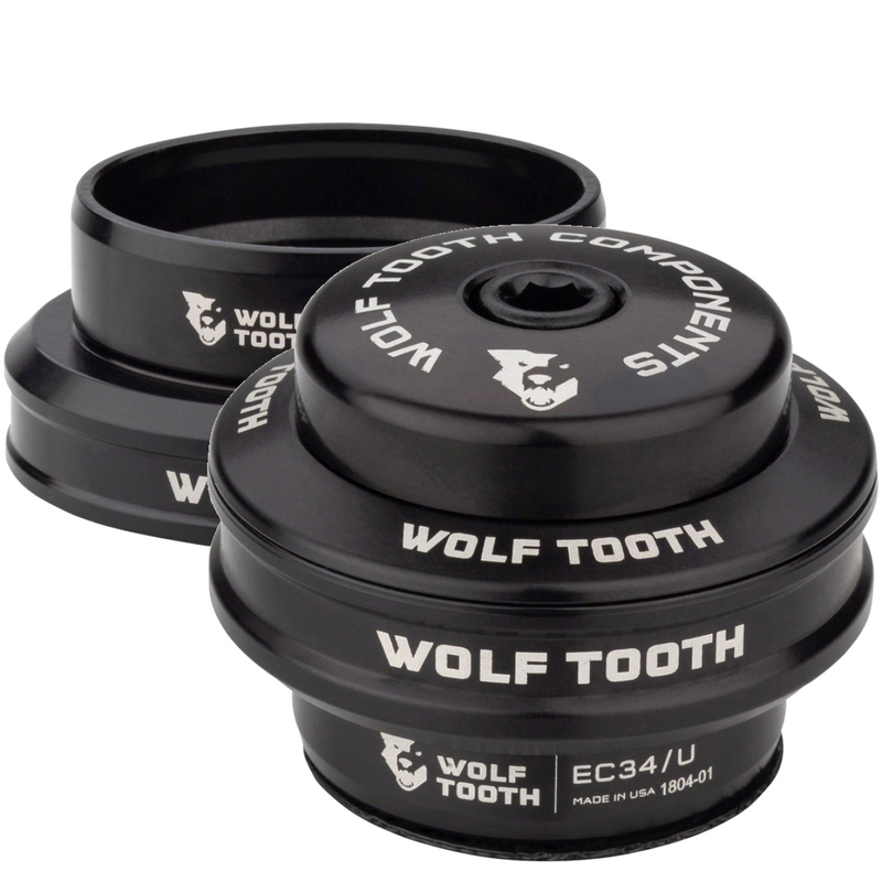 Load image into Gallery viewer, Wolf Tooth Performance Headset Bundle Aircraft Grade Aluminum, Black Oxide Bearings, EC44/40 & EC34/28.6 for Precision Cycling
