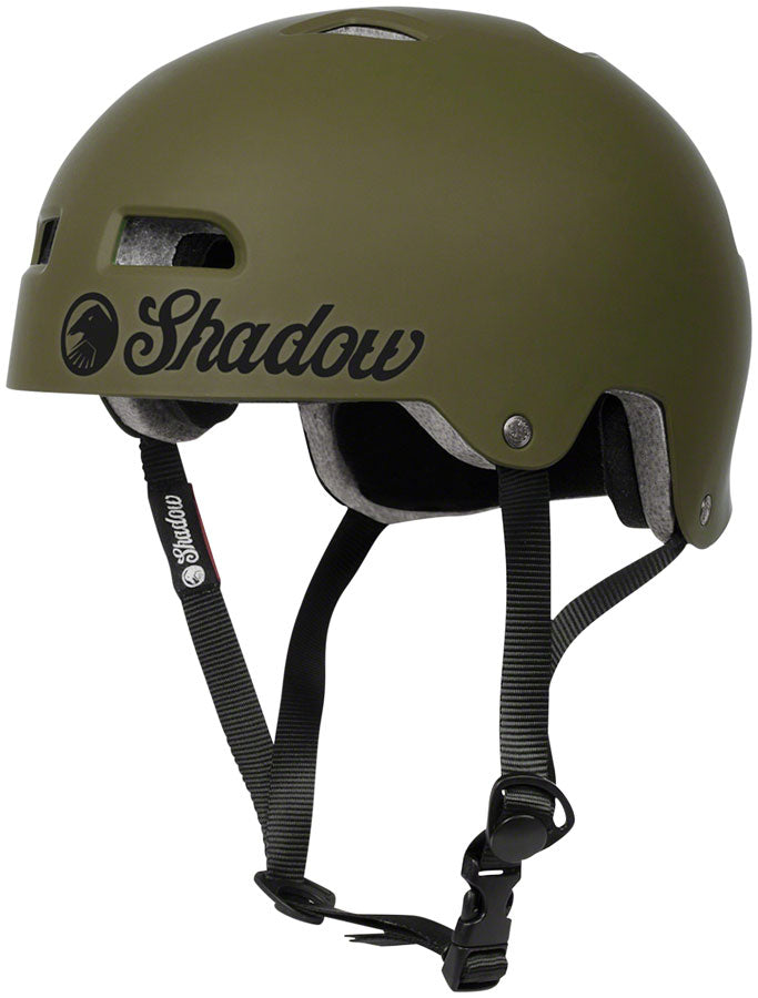 Load image into Gallery viewer, The-Shadow-Conspiracy-Shadow-Classic-Helmet-Small-Medium-(50-56cm)-Half-Face-Adjustable-Fitting-Include-Two-Sets-Of-Padding-Shadow-Crow-Head-Rivetsclassic-Woven-Label-Green-HLMT2745-Bicycle-Helmets