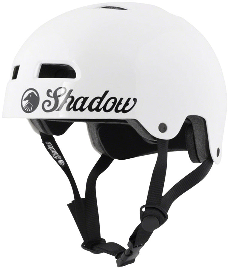 Load image into Gallery viewer, The-Shadow-Conspiracy-Shadow-Classic-Helmet-XX-Large-(61-65cm)-Half-Face-Adjustable-Fitting-Include-Two-Sets-Of-Padding-Shadow-Crow-Head-Rivetsclassic-Woven-Label-White-HE1211-Bicycle-Helmets